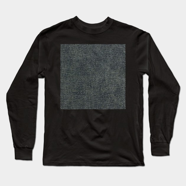 Textile black pattern Long Sleeve T-Shirt by yinon-h